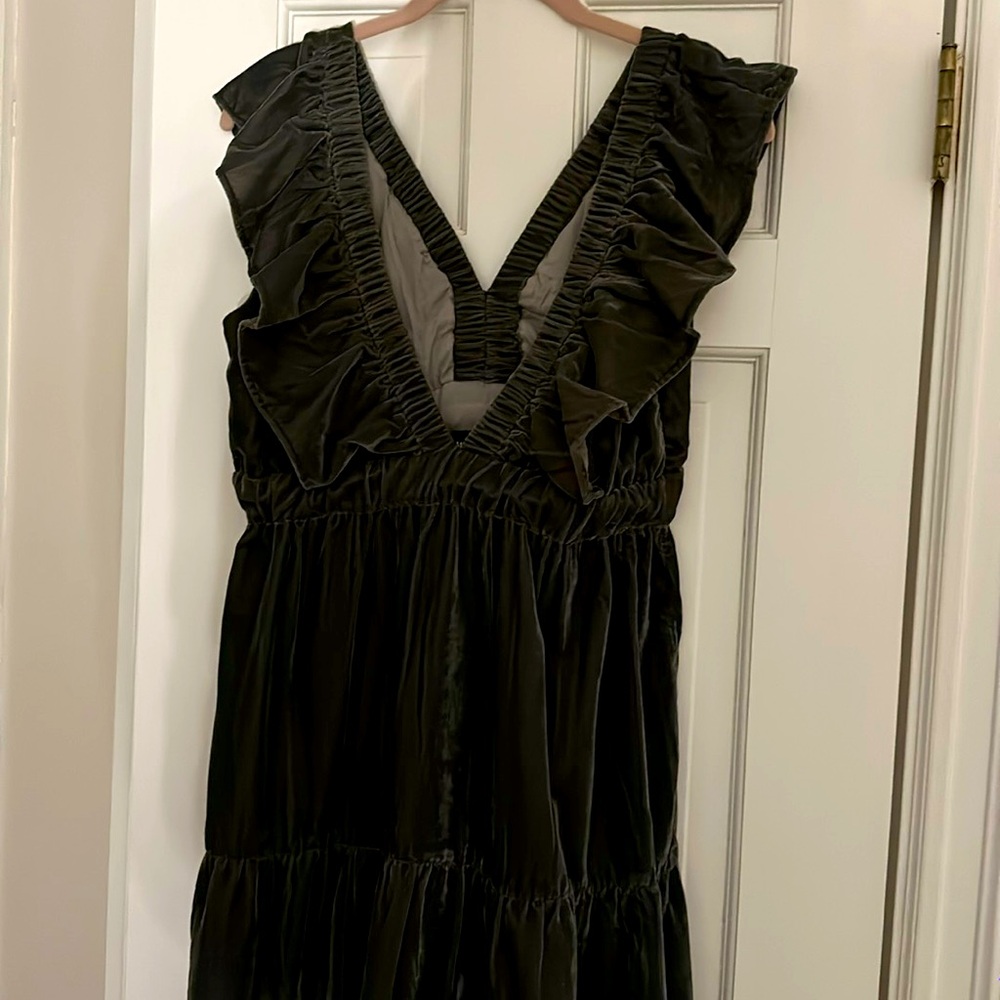 Gray velvet maxi never worn